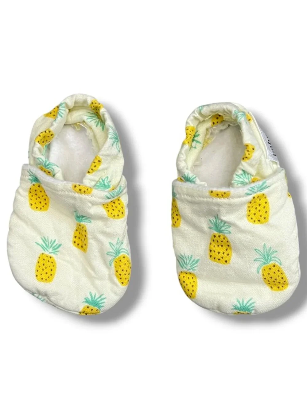 Baby Pineapple Print Soft Sole Moccasin Booties